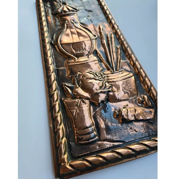 Vintage Decorative Copper Plated Wall Plaque Art Made in  Holland - Picture 2 of 6